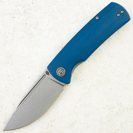 Нож Petrified Fish Beluga, K110, Stonewashed, Blue Micarta Handle, PFP01BMWW Нож Petrified Fish Beluga, K110, Stonewashed, Blue Micarta Handle, PFP01BMWW